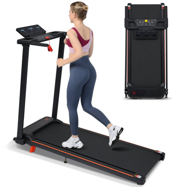 English Elm Treadmill Foldable 3hp Motor with Incline Adjustable Feet and Anti-slip Running Belt N728P191958B