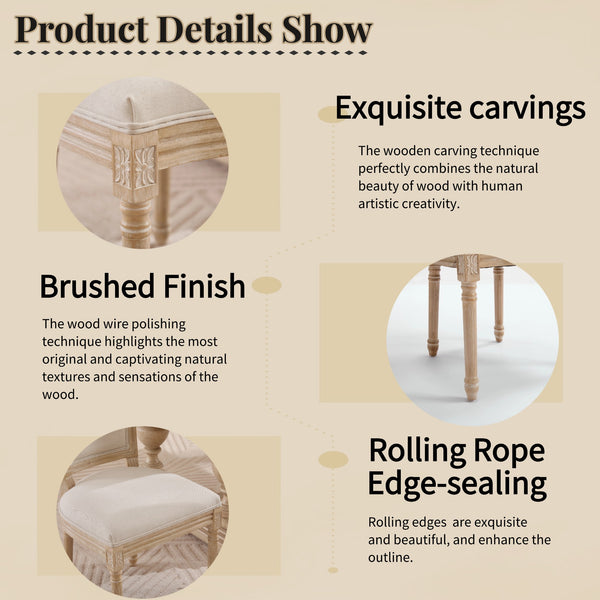 English Elm French Country Dining Chairs Set Of 2 - Upholstered T-Back Design For Elegant Dining & Living Spaces W3426P324548