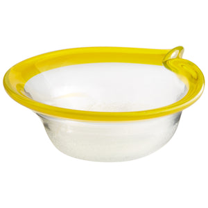 Saturna Bowl Yellow and Clear 06745 Cyan Design