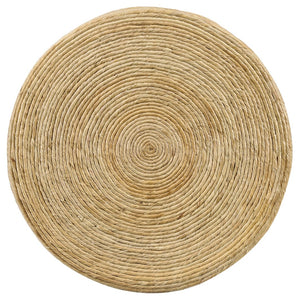 English Elm Huxton Woven Rattan Banana Leaf Round Accent Table for Coastal Living Spaces B062P440255