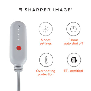 English Elm 1 Pcs 50X60" Dream Soft Heated Throw - Luxurious Brown Geo Design For Cozy Warmth & Comfort B035P319632