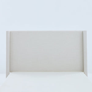 English Elm Shelton Upholstered Wingback Bed with 54" Textured Ivory Chenille Headboard, Rustic Modern Farmhouse Queen B083P321432