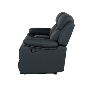 English Elm Blanche Reclining Loveseat with Led Lighting Integrated Speakers and Console Cupholders B201P412032