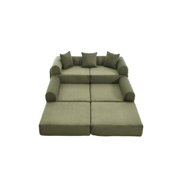 English Elm United We Win Convertible Folding Sofa Bed - Cozy Corduroy Memory Foam For Living Room & Guest Use W1568S00250-GIGA