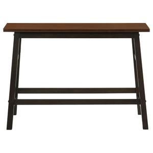 English Elm Robbie Modern-Farmhouse 4-Piece Counter Height Dining Set with Bench & Stools in Chestnut Brown, Compact Retro Style B062P351437