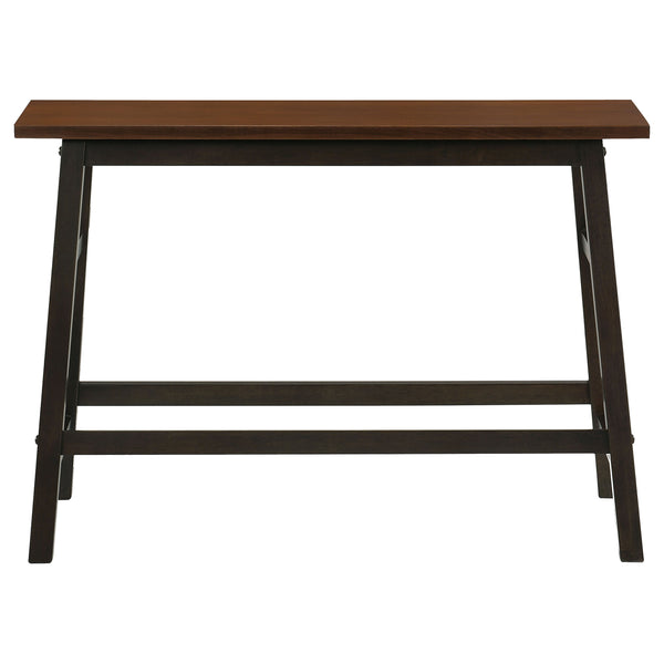 English Elm Robbie Modern-Farmhouse 4-Piece Counter Height Dining Set with Bench & Stools in Chestnut Brown, Compact Retro Style B062P351437