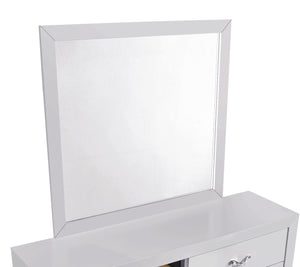 English Elm Moreland Sparkling White Laminate Wall Mirror with Low Distortion Glass for Bedroom B078P497907