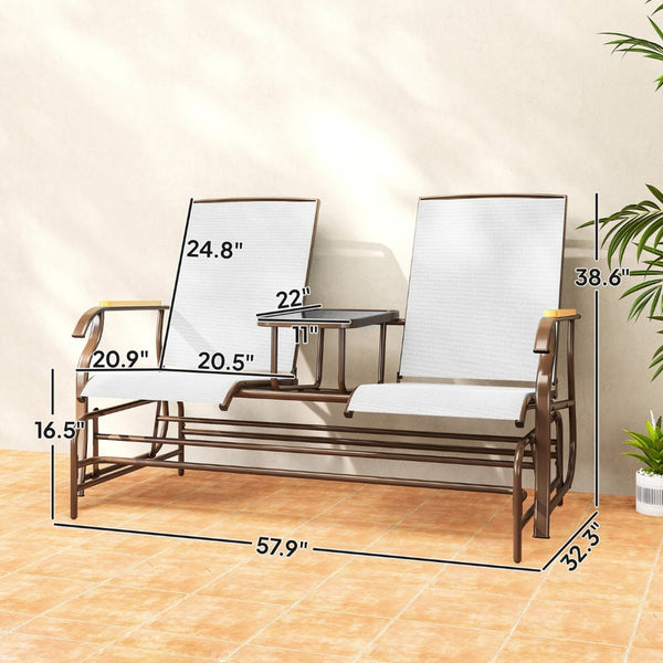 English Elm Reclining Pe Wicker Outdoor Lounge Chair with Footrest and Built-in Side Tray T3971P444829