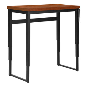 English Elm Computer Desk - 48" Adjustable Standing Desk With Cherry Laminate Top & Black Metal Frame For Home Office B2710P219891