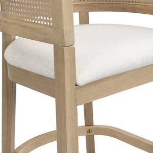 English Elm Christopher Knight Home® - Wood Upholstered Arm Counter Stools Set Of 2 - Beige & Natural Ash, Stylish & Comfortable Design N771P265580A