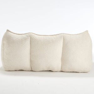 English Elm Soft Plush Foam Beanbag Chair for Two People, Square Recliner Sofa With Superfiber Comfort Embrace Beige W1996P252271