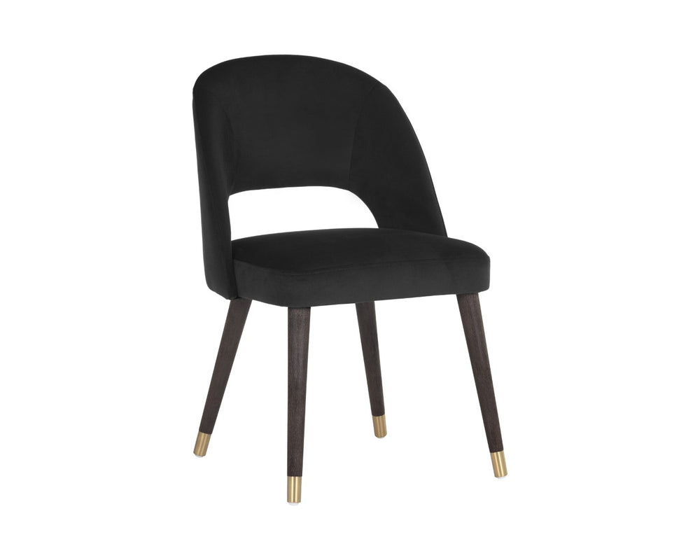 Sunpan MONAE Barrel-Back Dining Chair in Abbington Black - Vintage Charm Meets Modern Comfort & Style 107439