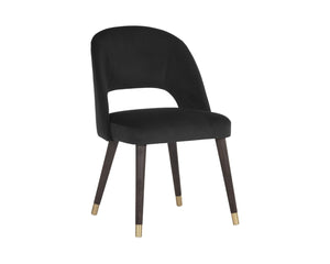 Sunpan MONAE Barrel-Back Dining Chair in Abbington Black - Vintage Charm Meets Modern Comfort & Style 107439