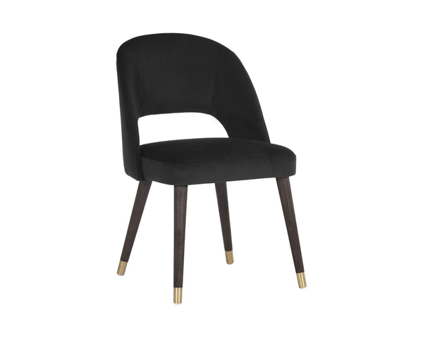 Sunpan MONAE Barrel-Back Dining Chair in Abbington Black - Vintage Charm Meets Modern Comfort & Style 107439
