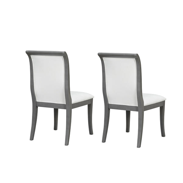 English Elm Oak Gray Finish Upholstered Dining Chairs Set Of 2 - Elegant, Comfortable, And Versatile Accent Seating N842P315217E