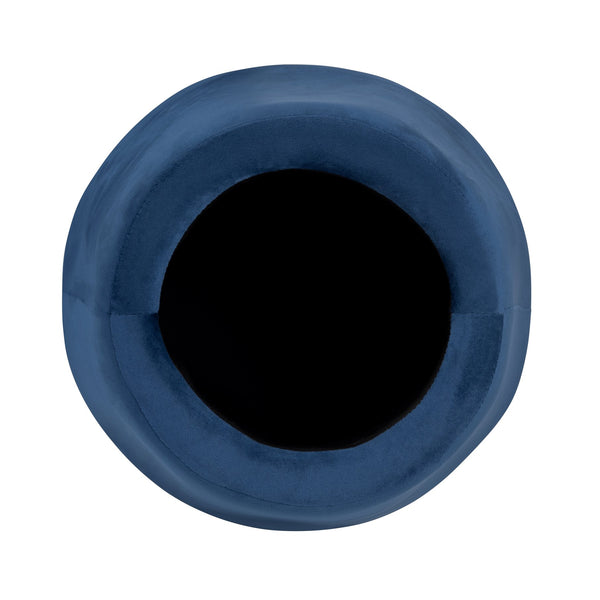 Crestview Collection Modern Velvet Ottoman: Stylish Mushroom-inspired Accent With Hidden Storage For Chic Living Spaces Navy Solid Wood Evfzr3907blu