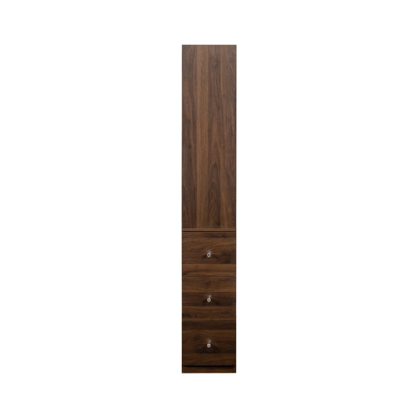 English Elm 70.87" H Modern Tall Storage Cabinet With 4 Open Shelves & 3 Drawers - Ideal For Living Room & Office W331P281206