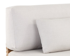 Sunpan Geneve Modular Lounge Chair - Stylish Outdoor Seating with Durable Teak & Weather-Resistant Fabric Armless Chair - 35.75W x 35.75D x 27.5H