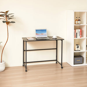 English Elm Folding Desk - Compact Black Foldable Computer Desk For Small Spaces, Easy Storage & Setup 39.37" W2516P272890