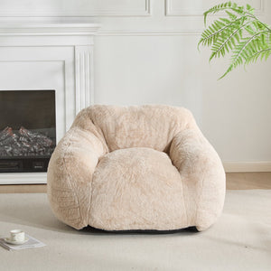 English Elm Christopher Knight Home® - Auch Indoor Armchair Style Bean Bag Beige - Plush Faux-Fur Comfort, Shredded Foam Support, Space-Smart Design N775P265515B