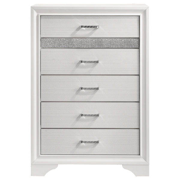 English Elm Annie Glamorous 6-Drawer Bedroom Chest With Crystal Embellishments For Chic And Organized Storage B062P378341