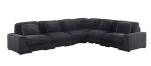English Elm Lianne Channel Tufted Corduroy Modular Sectional with Deep Seats for Modern Living B2749S00043