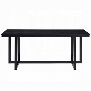 English Elm Contemporary Sleek Rectangular Dining Table 71"W x 36"D x 30"H — Modern Sturdy Wood Centerpiece Black 38 L x 75 W x 4.5 H B2741P334820