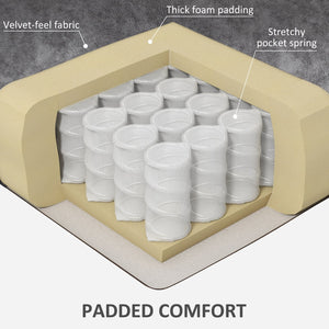 English Elm HOMCOM Swivel Rocker Recliner Chair with 360° Swivel, 145° Recline, Velvet Padding, Footrest & Pockets W2225P200839