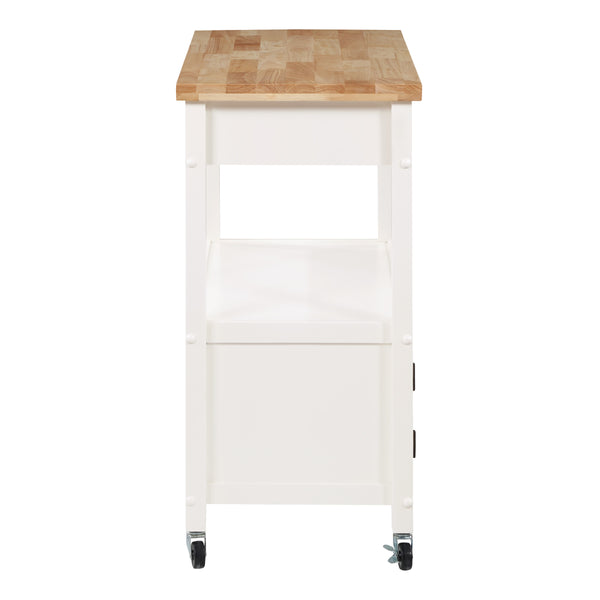 OSP Home Furnishings Radford Kitchen Cart White White