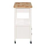 OSP Home Furnishings Radford Kitchen Cart White White