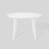 45" Simple Round Japandi Dining Table White KOCD6EWHVS Walker Edison