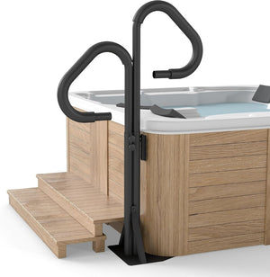English Elm Two-way Aluminum Spa Handrail Swivel Safety Rail for Hot Tubs with 600 Lb Support W1859P429200