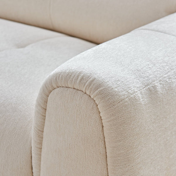 English Elm Premium Chenille High-back Sofa Solid Hardwood Frame Ergonomic Seat for Spacious Living Beige W1765S00137