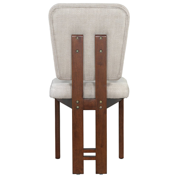 English Elm TOPMAX Solid Wood Extendable Dining Set with 18" Removable Leaf, Bench & 4 Upholstered Chairs, Espresso SP000090AAP