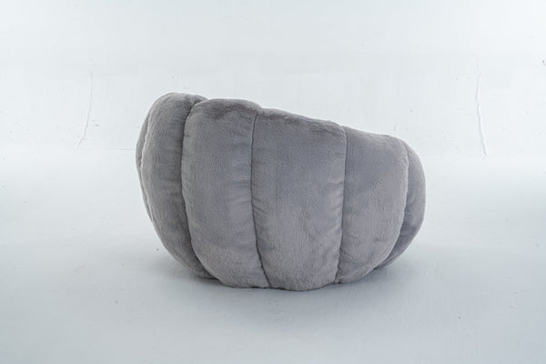 English Elm Adult Floral Petal Faux Fur Bean Bag Chair Sculptural Foam Seating for Any Room W2012P399197