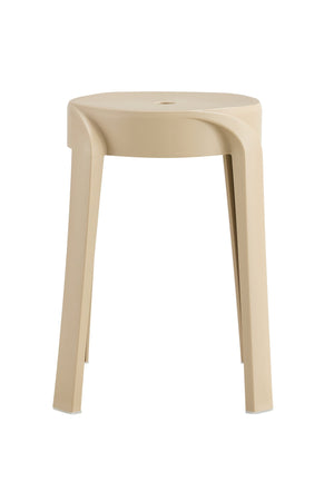 English Elm 6 Stackable Classroom Stools Set of Six Durable Plastic Nesting Seats 16.9" Height Anti-Slip Design, Indoor Outdoor Flexible Seating Beige W370P197228