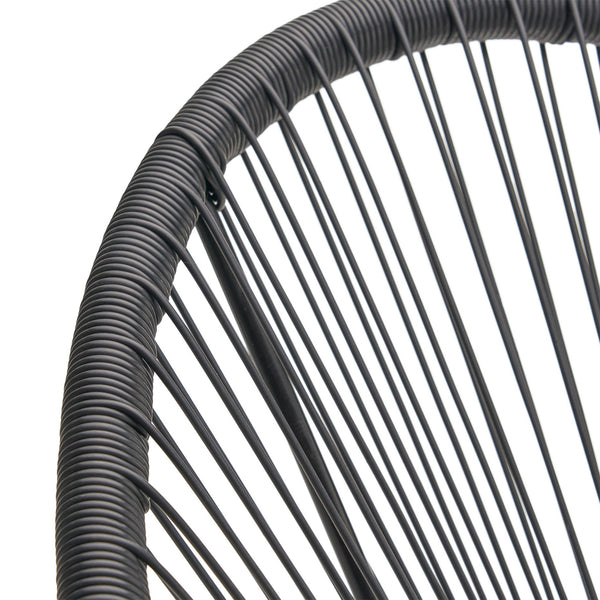 English Elm Christopher Knight Home® - ANSON Woven Outdoor Chair Set of 2 with Steel Frame — Modern Hammock Weave Design for Patio Comfort Black N773P188736B