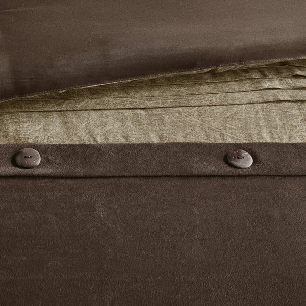 English Elm 7 Piece Faux Suede Comforter Set - Cozy Earthy Brown Cal King With Decorative Pillows & Shams B03597293