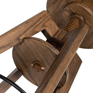 English Elm Jennifer Taylor Home - Spencer Oak Adjustable Bar Counter Stool in Walnut Brown — Minimalist Scandinavian Design, Durable Solid Wood, Ergonomic Footrest B2719P252308