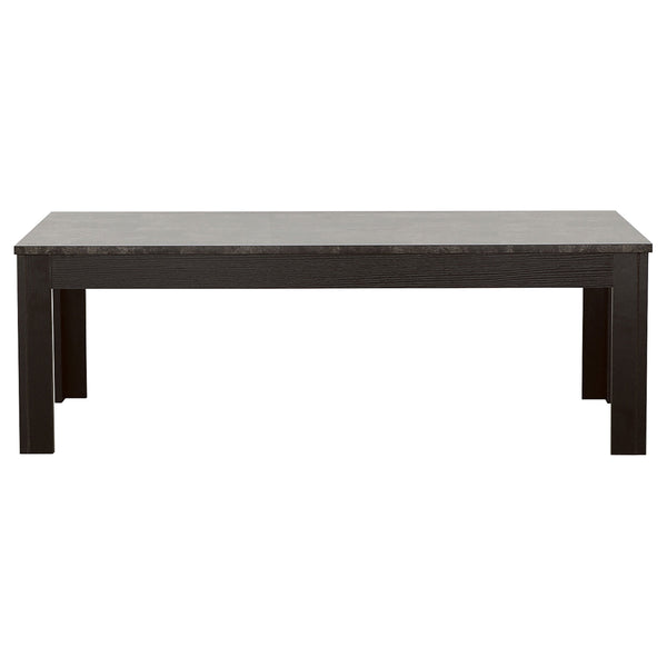 English Elm Pola Modern 3-Piece Faux Marble Top Coffee & End Table Set — Sleek Grey Tops, Sturdy Square Legs B062P331089