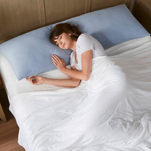 English Elm 1- Piece Full Body Cooling Pillow with Nylon Spandex Cover for Side Sleepers Blue B035P482975