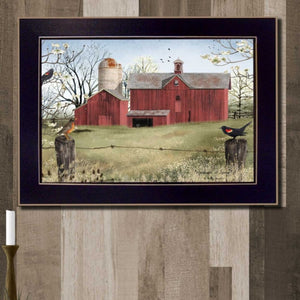 English Elm "harbingers of Spring" Billy Jacobs Framed Canvas Art Farmhouse Pastoral Wall Print B06785184