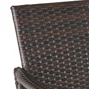 English Elm Littleton Outdoor Woven Faux Rattan Barstools Set of Two for Patio Pool Deck N758P391492D