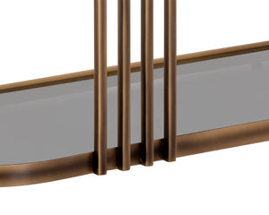 Sunpan Naxos Console Table - Elegant Carrara Marble Top & Rustic Bronze Frame, Perfect for Any Space!