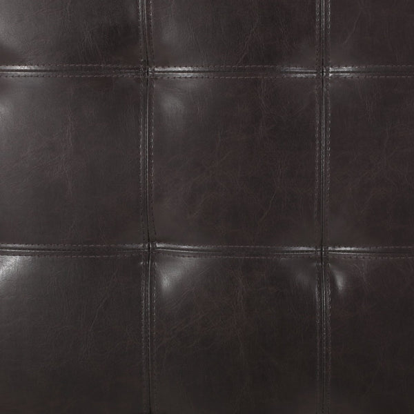 English Elm Upholstered Tufted Pu Leather Ottoman with Hidden Storage for Living Room Seating N757P377356R