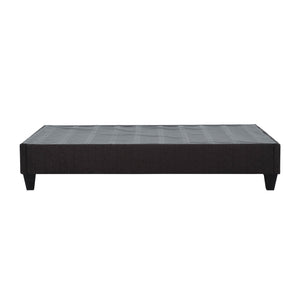 English Elm Modern Upholstered Platform Bed Frame Queen – Cozy Linen-Look Dark Gray Finish, Solid Wood Base DARK GREY 73 L x 11 W x 10 H B011P199725