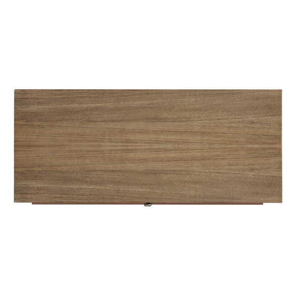 English Elm Large Antique Style 4-drawer Chest with Crown Molding Roman Legs Bedroom Storage Natural & Light Brown,Rustic Brown W1445P422421