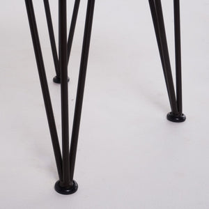 English Elm Zion Outdoor Acacia Wood Iron Side Table Rustic Industrial Patio Accent Piece 61003.00