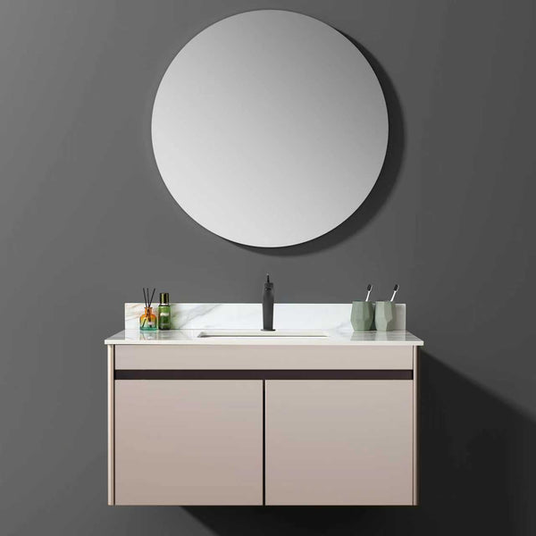 English Elm 43 Inch Marble Vanity Top - Elegant Carrara Design With Undermount Sink, 4" Backsplash, Easy Install W2699P192443