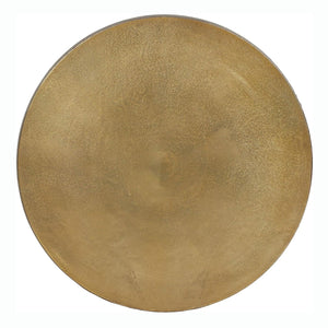 English Elm Christopher Knight Home® - Modern Aluminum Accent Table with Raw Brass Turned Base, Lightweight Rust-Resistant Aluminum, 23.25"L 67037.00